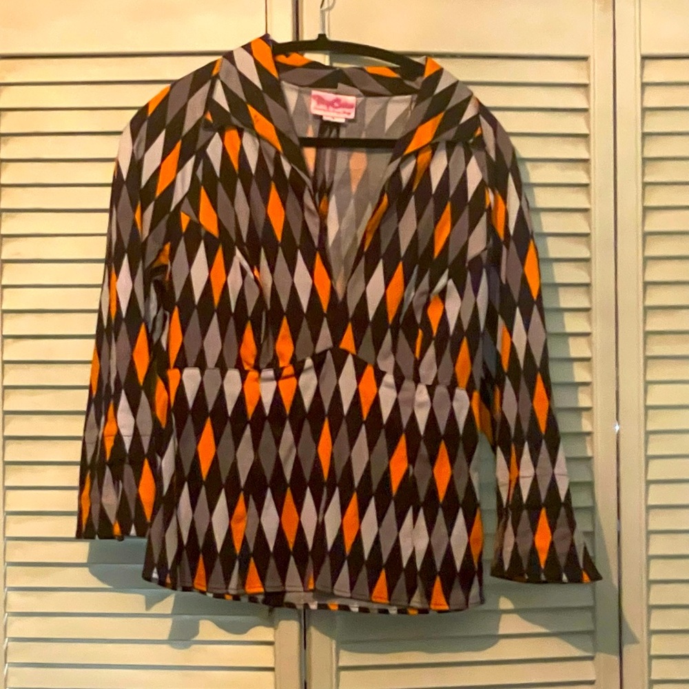 Halloween Harlequin Top